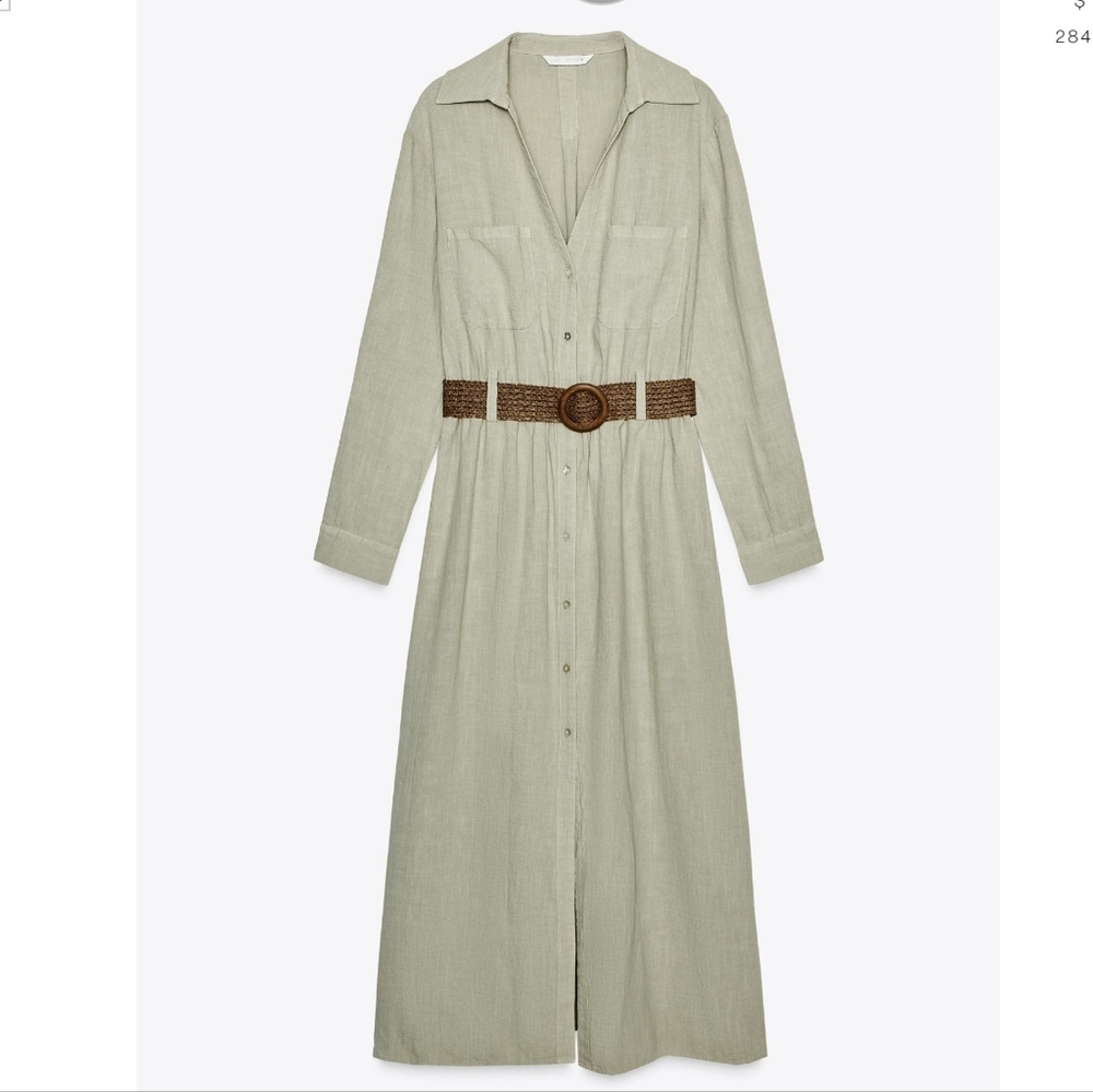 Zara Belted Midi Dress